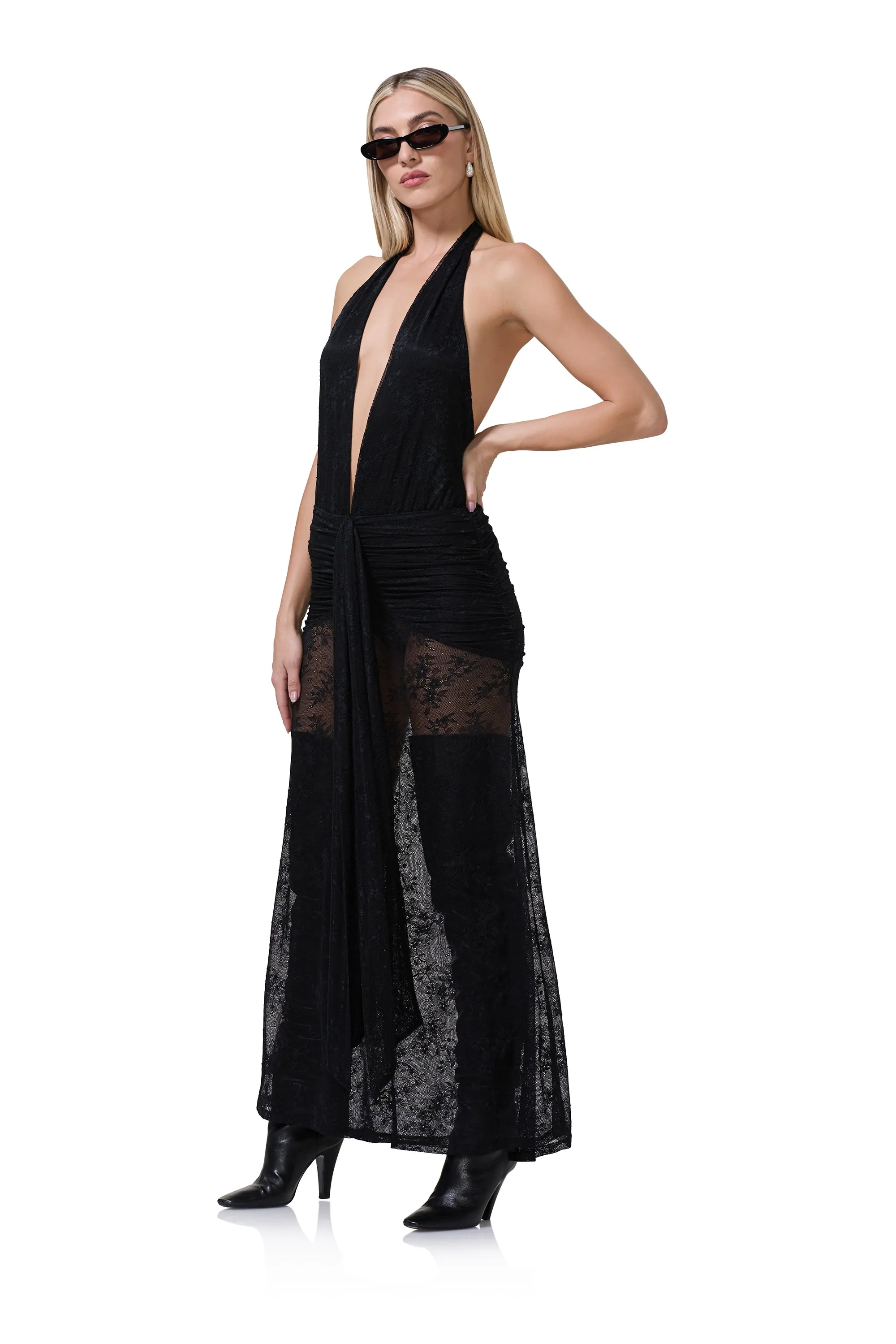 Heidi Lace Dress - Noir