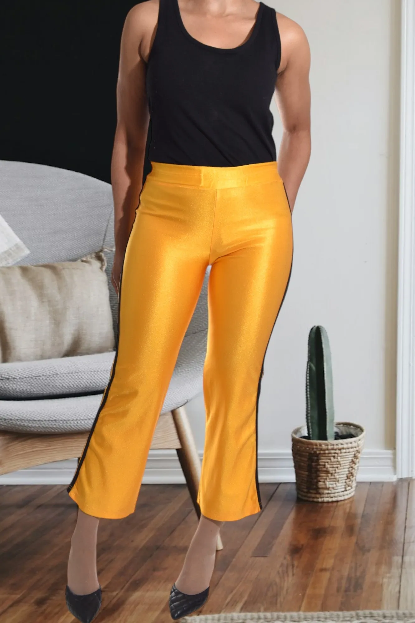 Ladies Gold Track Pants