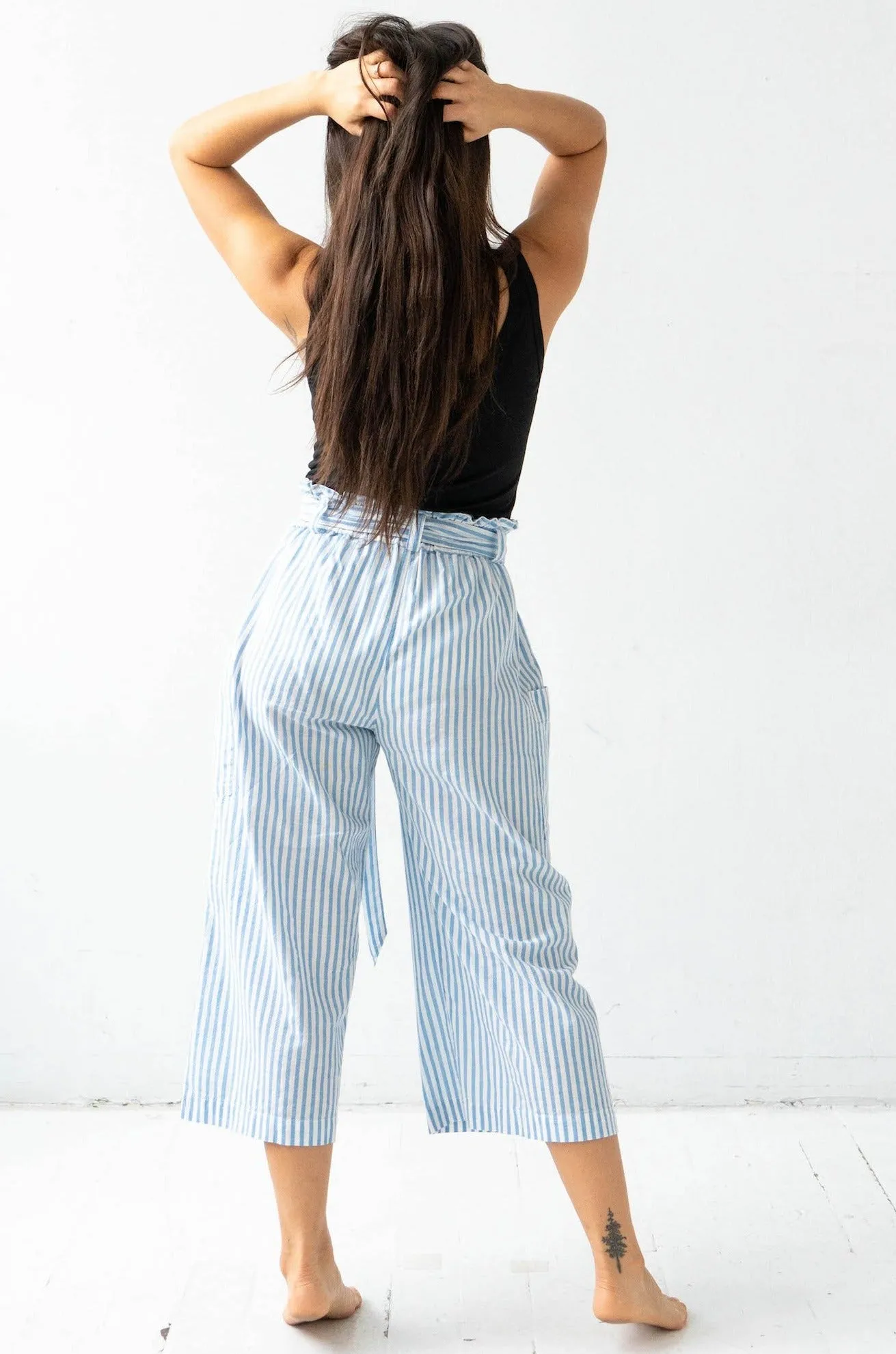 Tie Waist Crop Pants